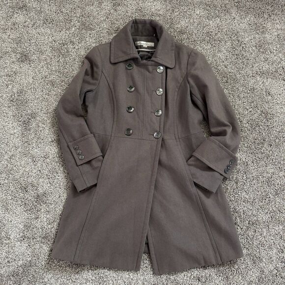 KENNETH COLE Wool Double Breasted Pea Coat Button Coat Jacket Women’s Size 10 - Picture 1 of 15